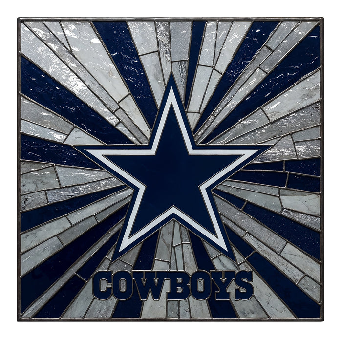 Világító falikép Dallas Cowboys - Üveg stilizált