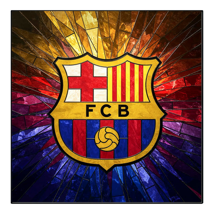 Világító falikép FC Barcelona - Üveg - Kristályhatású