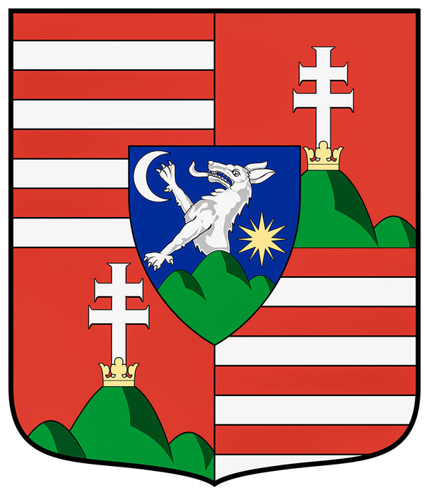 A Magyar Királyság címere  - Szapolyai János - Fa puzzle