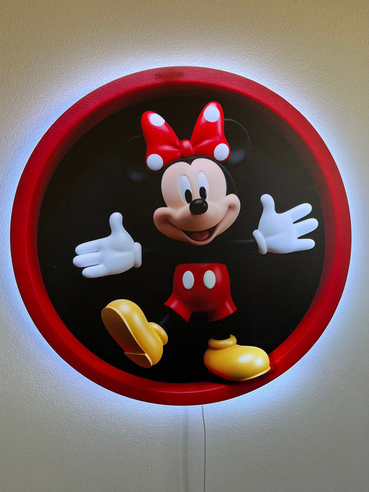 Világító falikép - Minnie Egér - Éjjeli lámpa