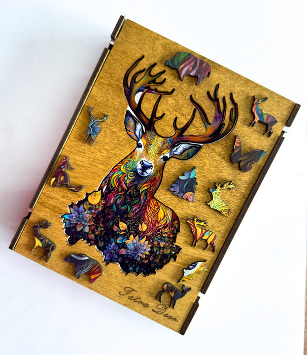 Üveg fiatal szarvas - Bambi - Fa puzzle
