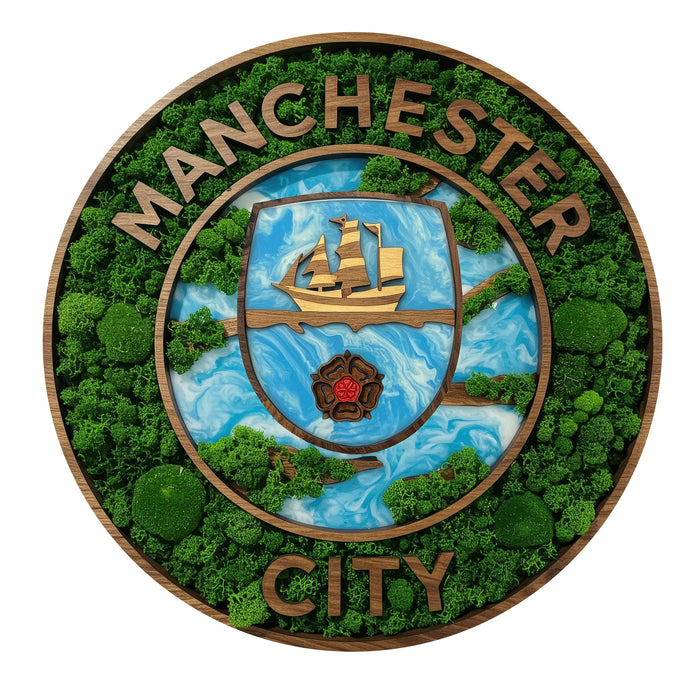 Világító falikép Moss Manchester City