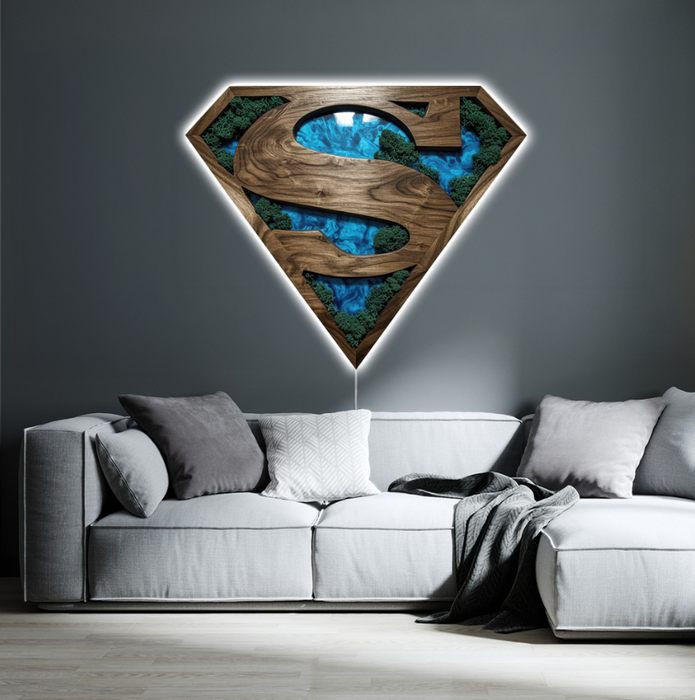 Világító falikép moha Superman Ice