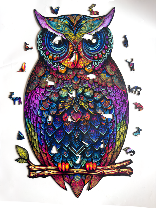 Mandala Owl - Fa puzzle