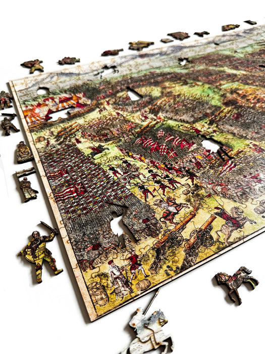 A mohácsi csata 1526 – Johann Schreier (1555) -Fa puzzle