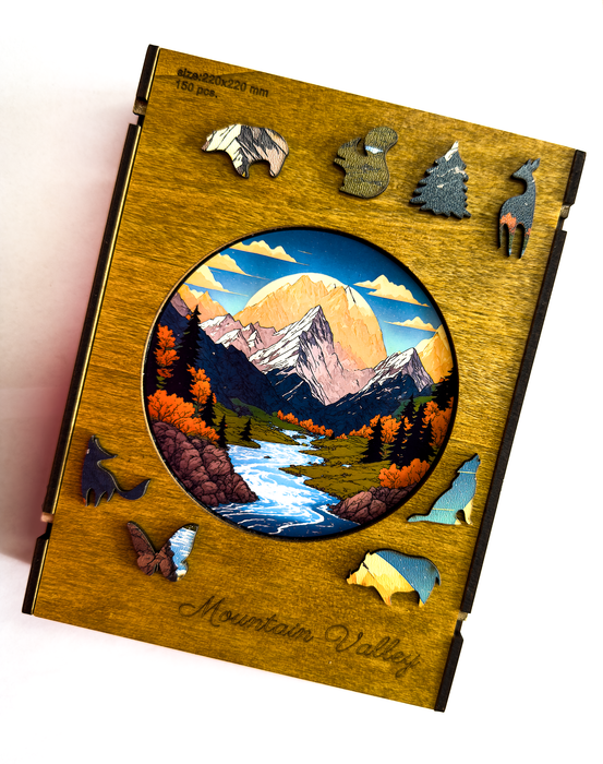Hegyi völgy Fa puzzle