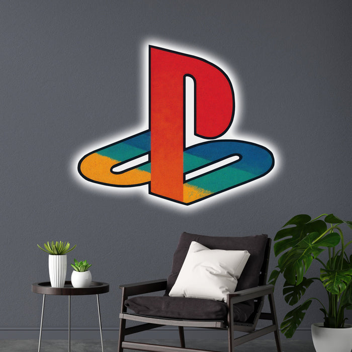 Világító falikép - Playstation - logó