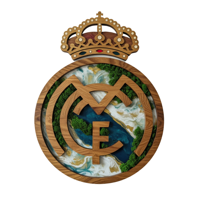 Világító falikép moha és márvány - Real Madrid