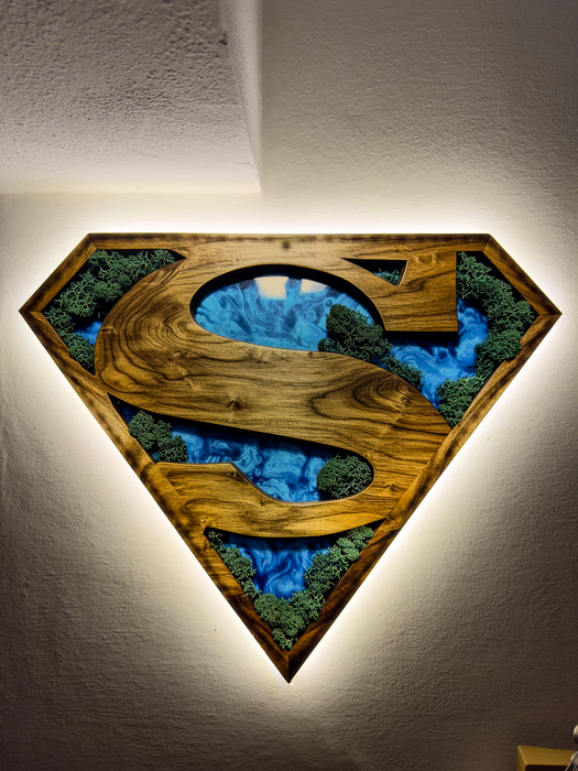 Világító falikép moha Superman Ice