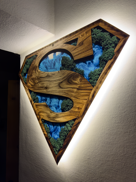 Világító falikép moha Superman Ice