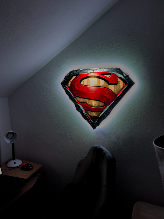 Világító falikép - Superman - logó