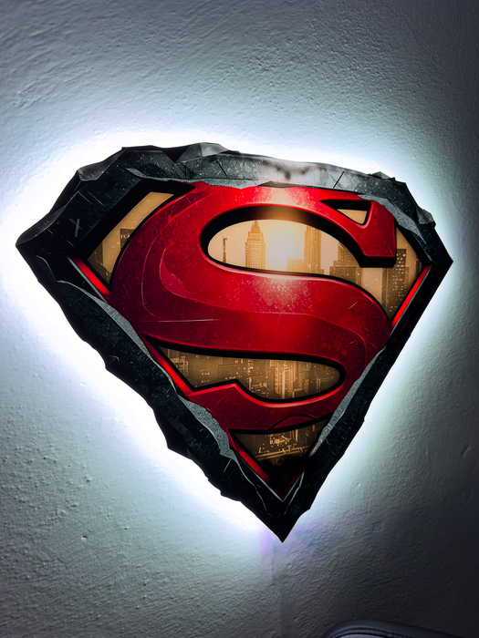 Világító falikép - Superman - logó