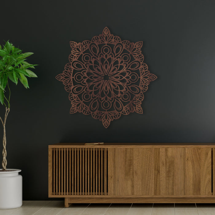 Fa faldekoráció - Béke Mandala
