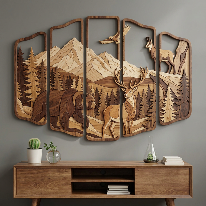 Fa falikép UV nyomtatással - Cara erdő