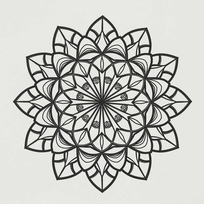 Fa faldekoráció - Béke Mandala